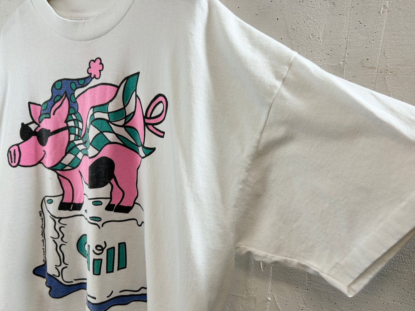 Vintage T SHIRT CHILL PIG [H30832]