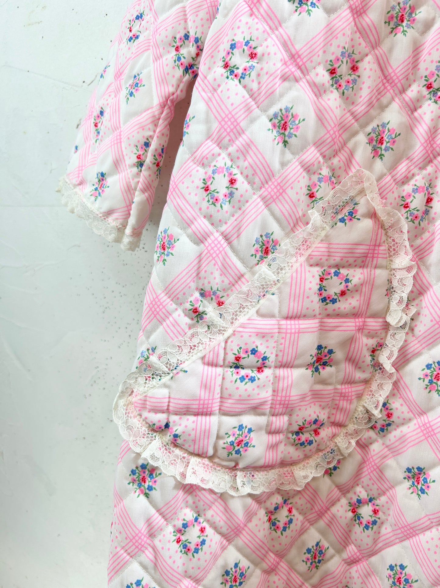 ’70s Vintage Quilting Gown [I30305]