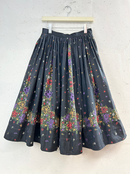 '50s Vintage End Pattern Skirt [J34111]