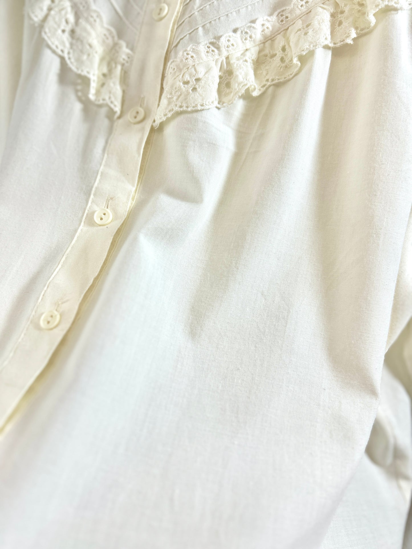 Vintage White Blouse [I30181]