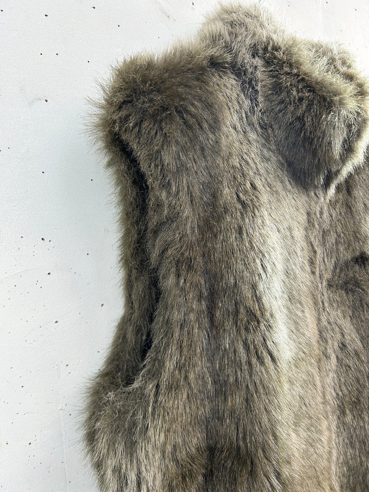 Vintage Eco Fur Vest [L31049]