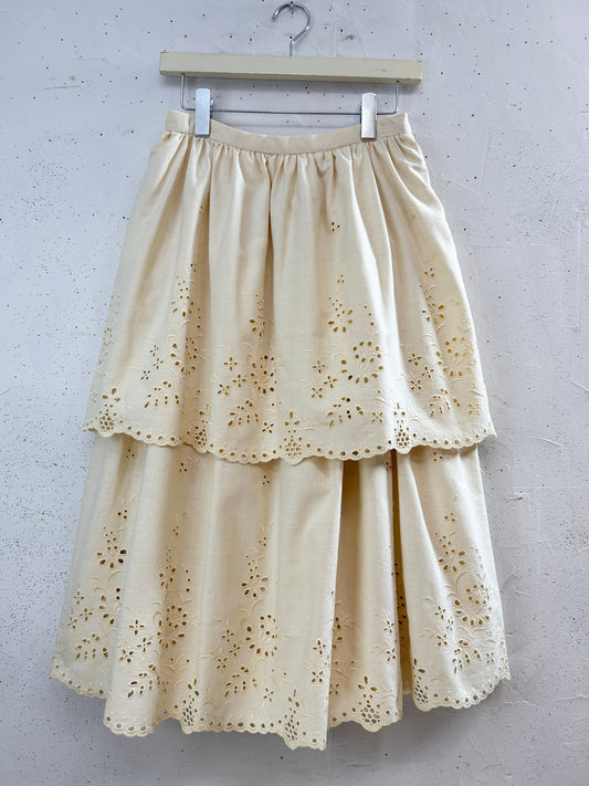 Vintage Cutwork Lace Skirt [J34075]