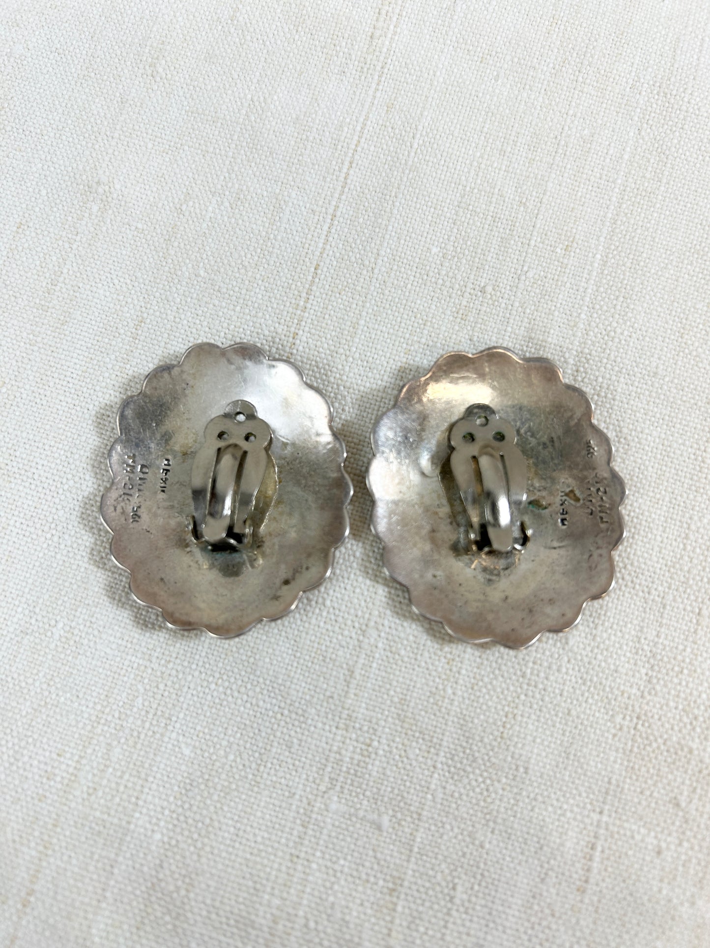 Vintage 925 Silver Earrings MADE IN MEXICO [I30261］