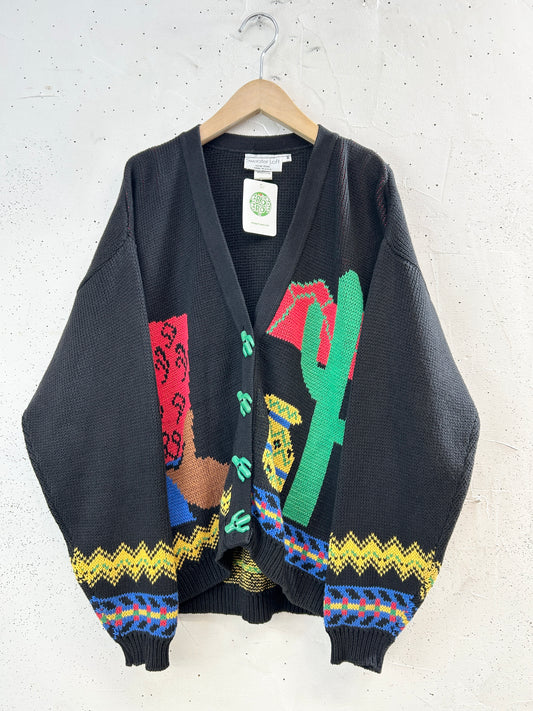 Vintage Cotton Knit Cardigan 〜MADE IN USA〜 [J34215]