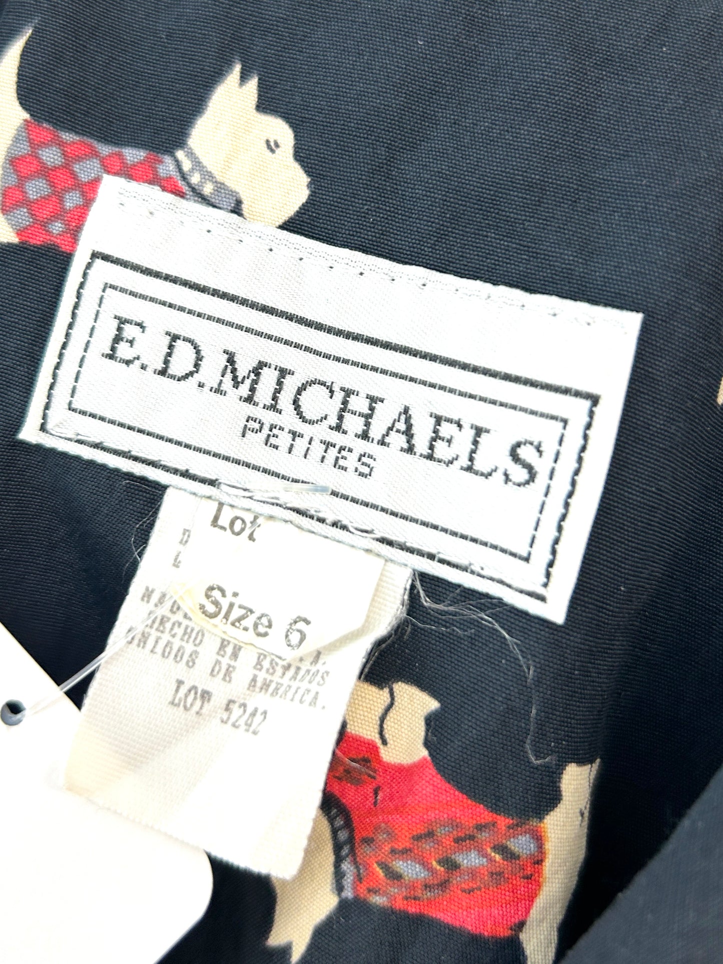 Vintage Rayon Dress 〜E.D.MICHAELS〜 MADE IN USA [F32882]