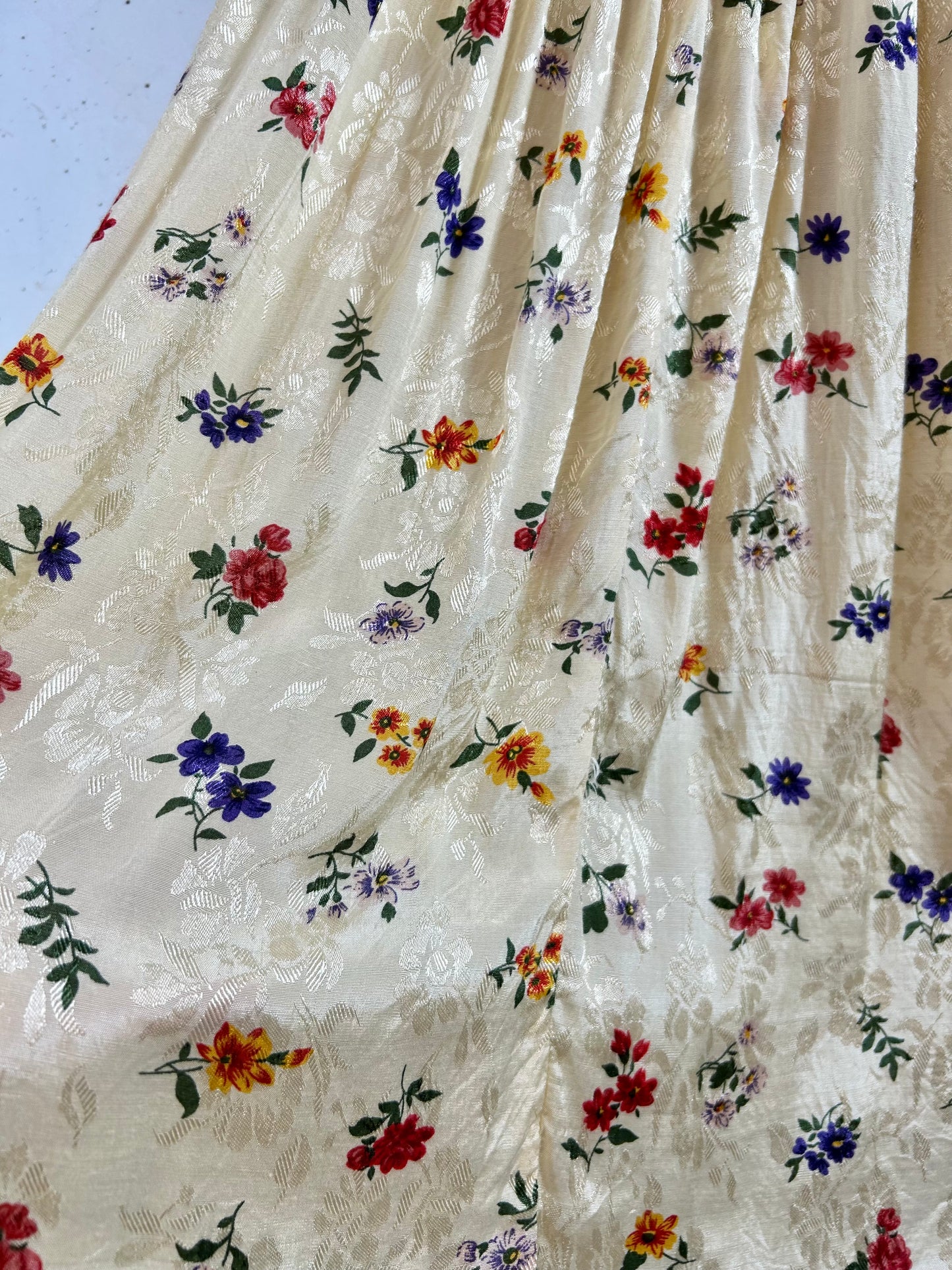 Vintage Rayon Skirt MADE IN INDIA [F30548]