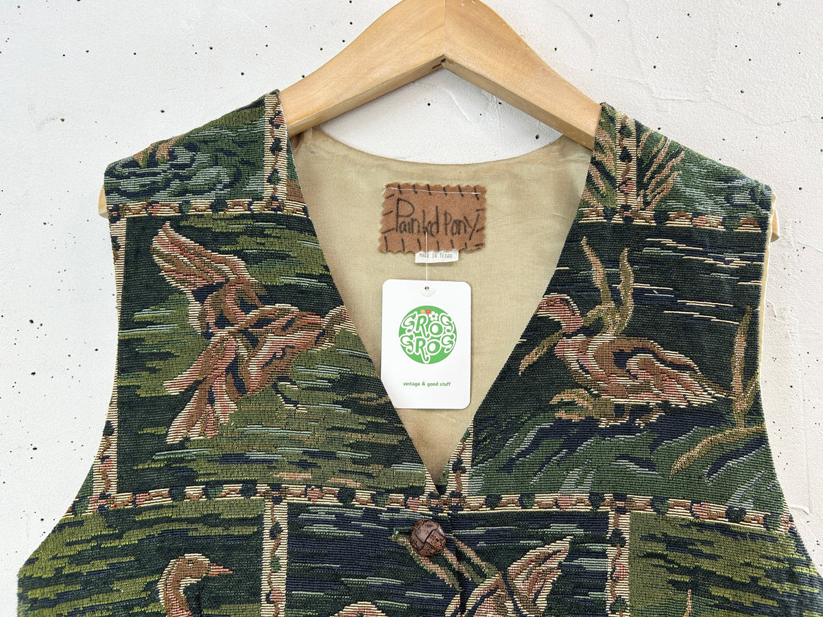 Vintage Gobelin Vest 〜Painted Pony〜 [J34116]