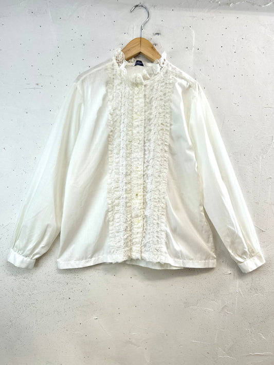 Vintage White Blouse [B31686]