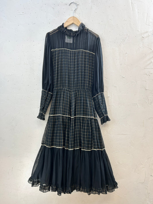 Vintage Black Dress [H30952]
