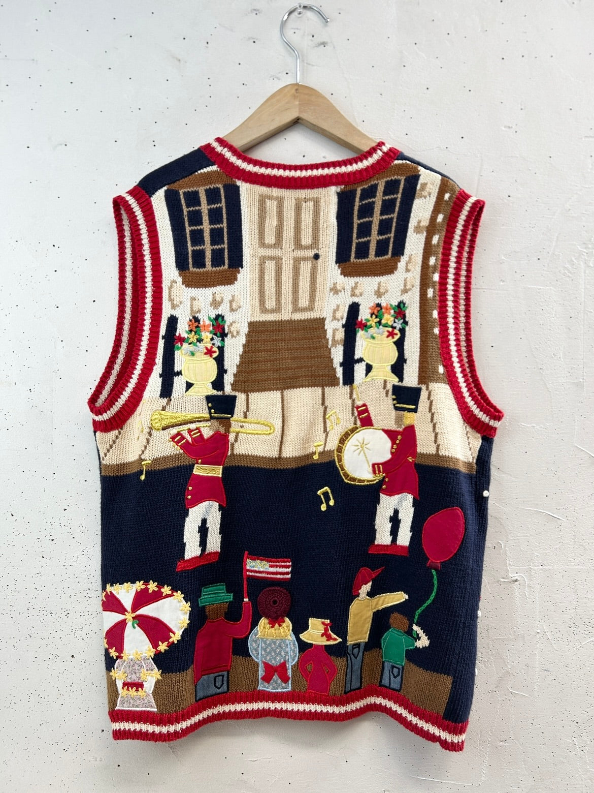 Vintage Cotton Knit Vest [D32152]