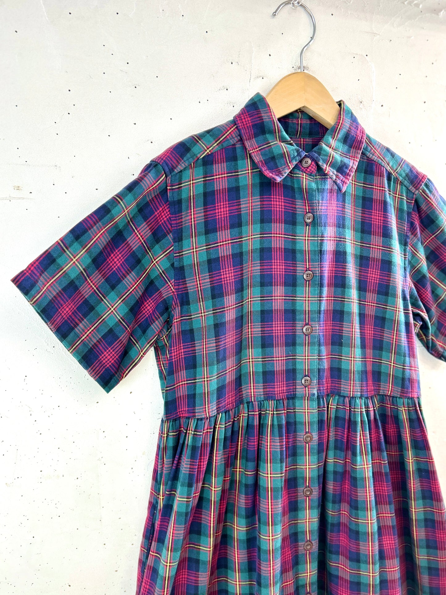 Vintage Plaid Dress [A31349]