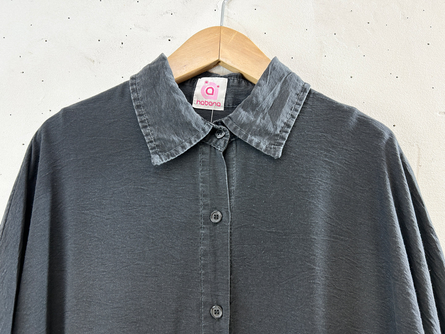 Vintage Black Shirt MADE IN ITALY [I30129]