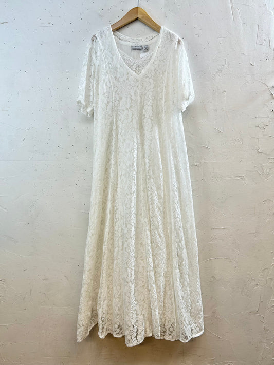 Vintage Lace Dress MADE IN INDIA [G30614]