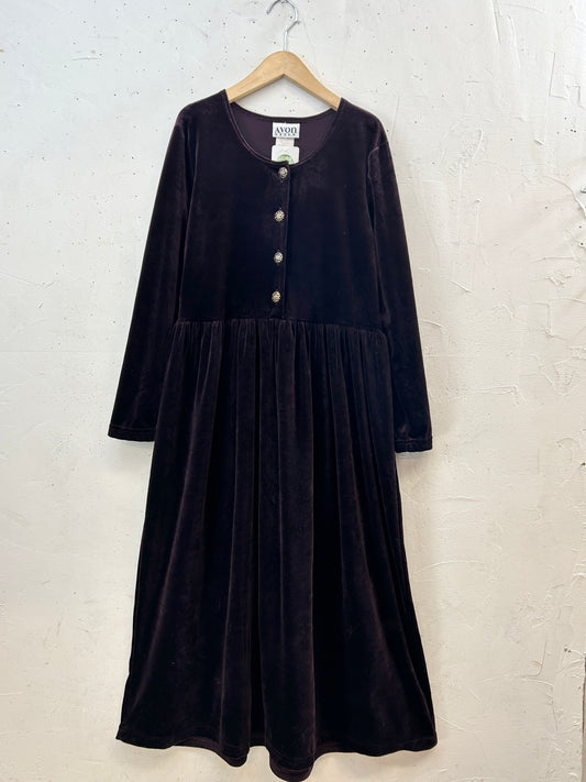 Vintage Velour Dress 〜AVON〜 [J30384]