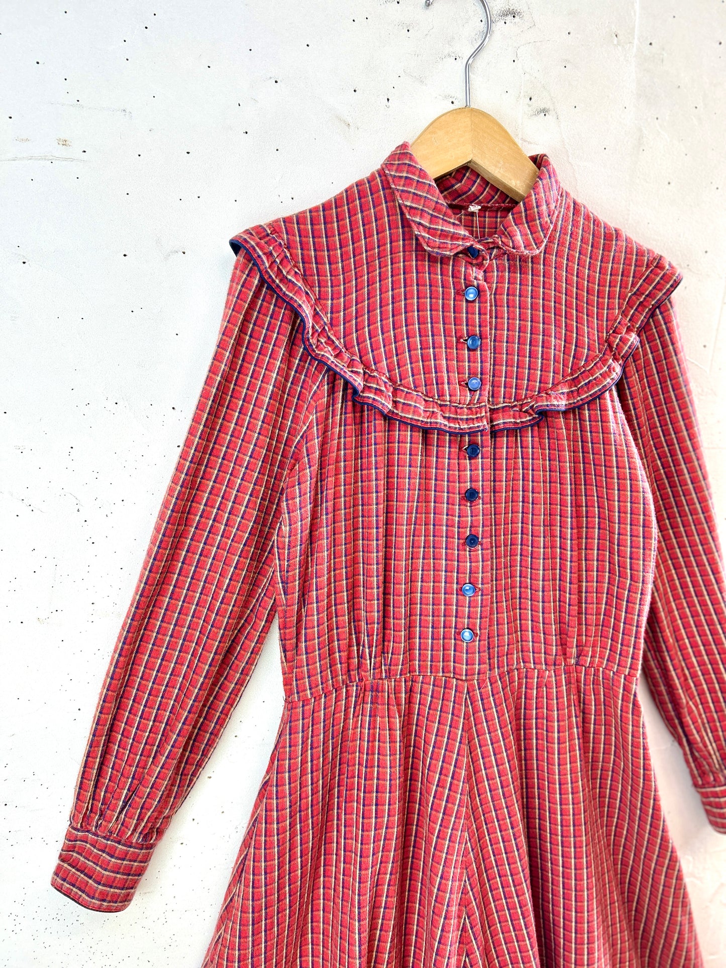 Vintage Flannel Dress [J30613]