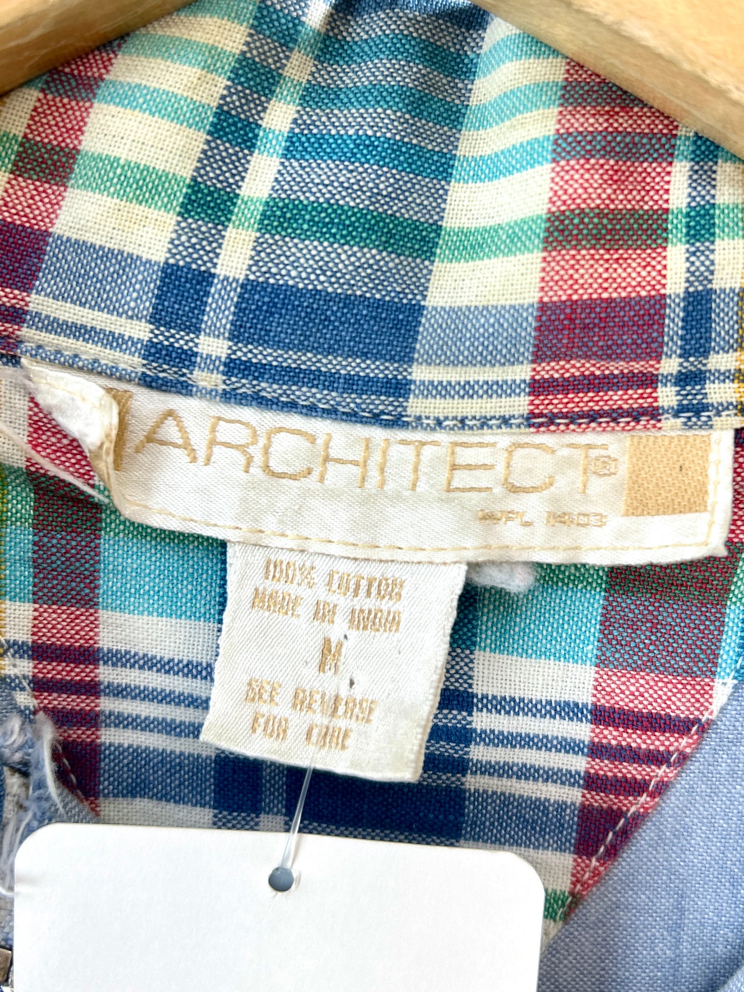 Vintage Plaid Jacket　MADE IN INDIA  [I3104]