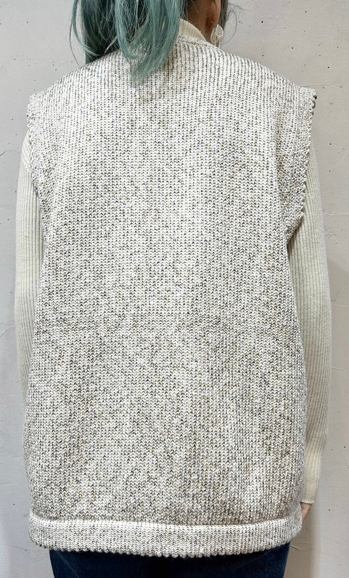 Vintage Cotton Knit Vest [L25857]