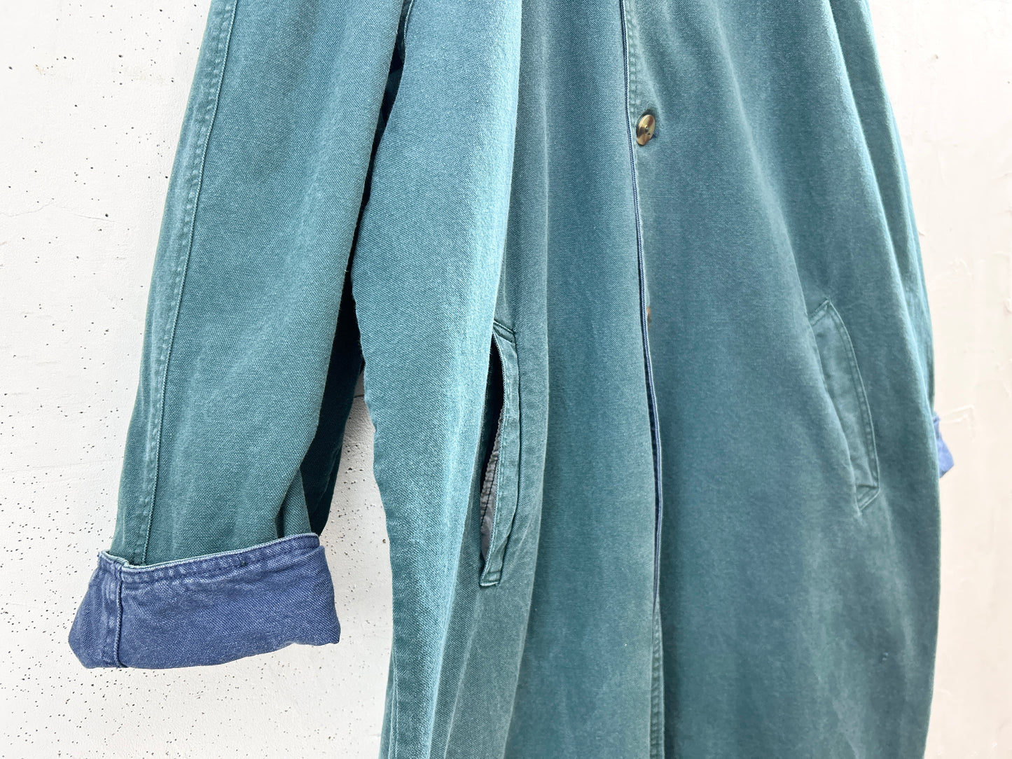 Vintage Denim Coat Navy &Green Reversible [L31042]