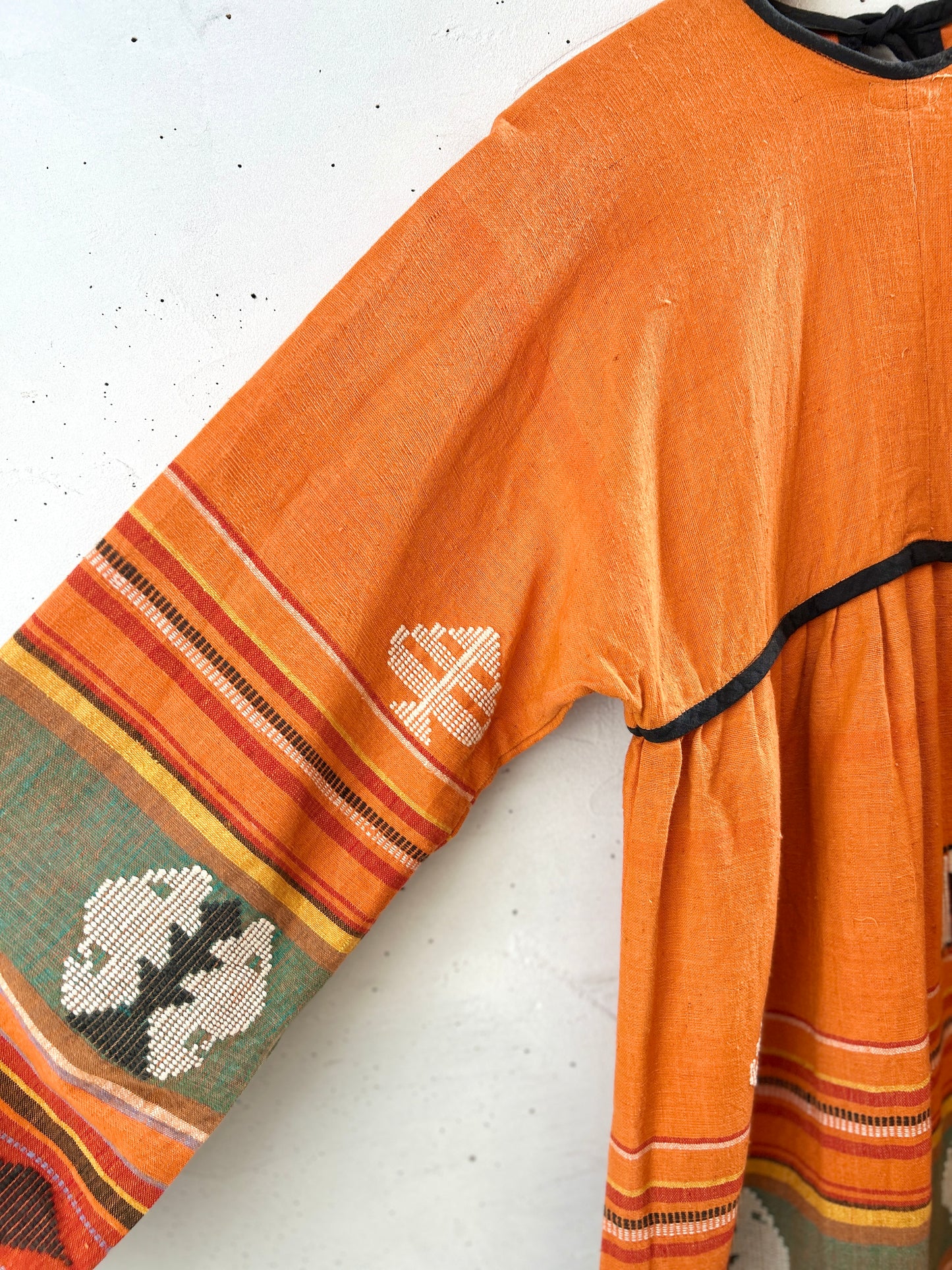 '70s Vintage Indian Cotton Dress MADE IN INDIA [H30978]