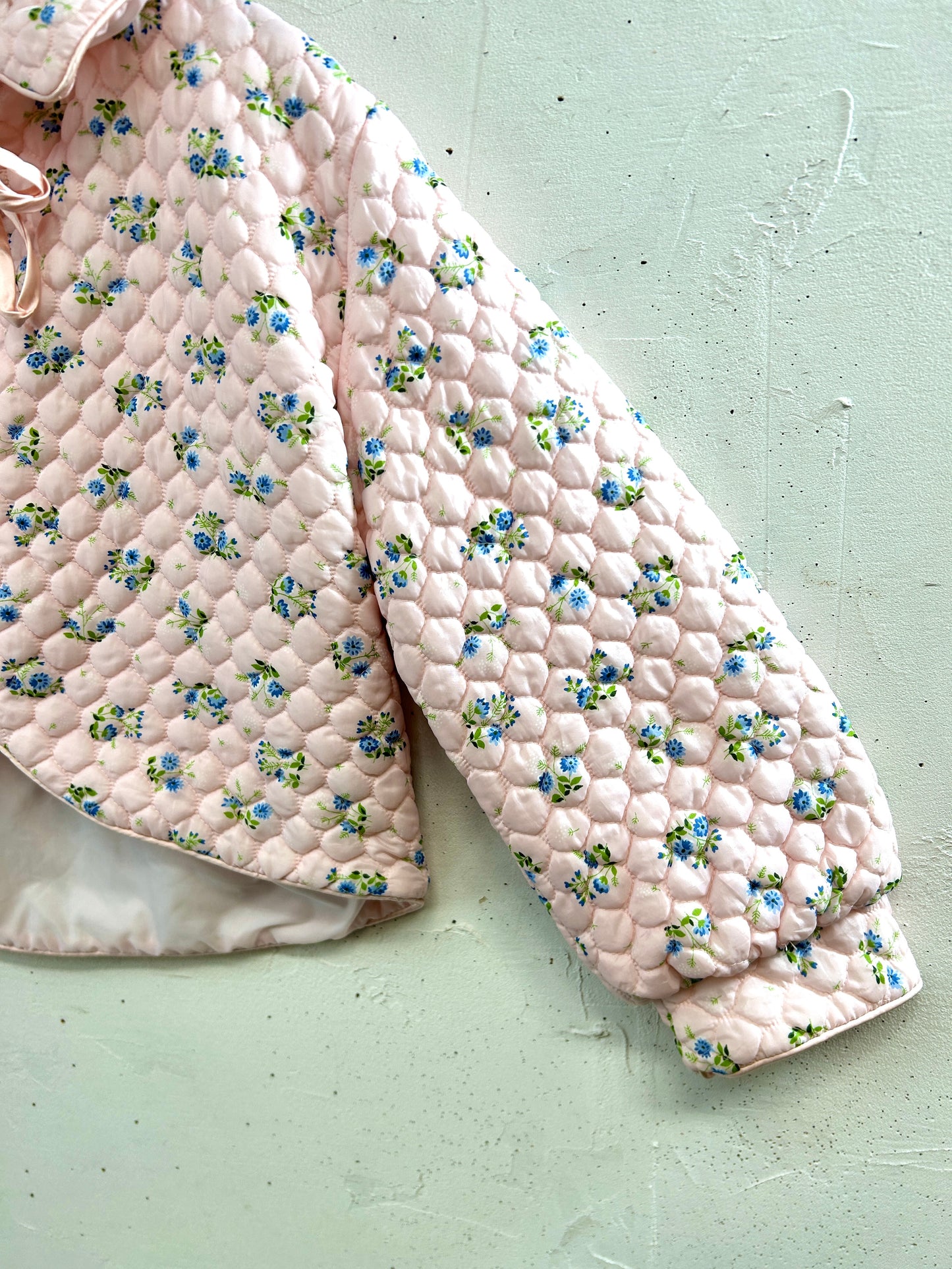 '60s Vintage Quilting Bed Jacket [L31054]