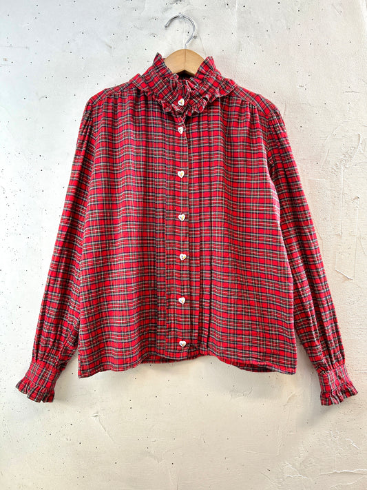 Vintage Plaid Shirt MADE IN BAVARIA [I30107]