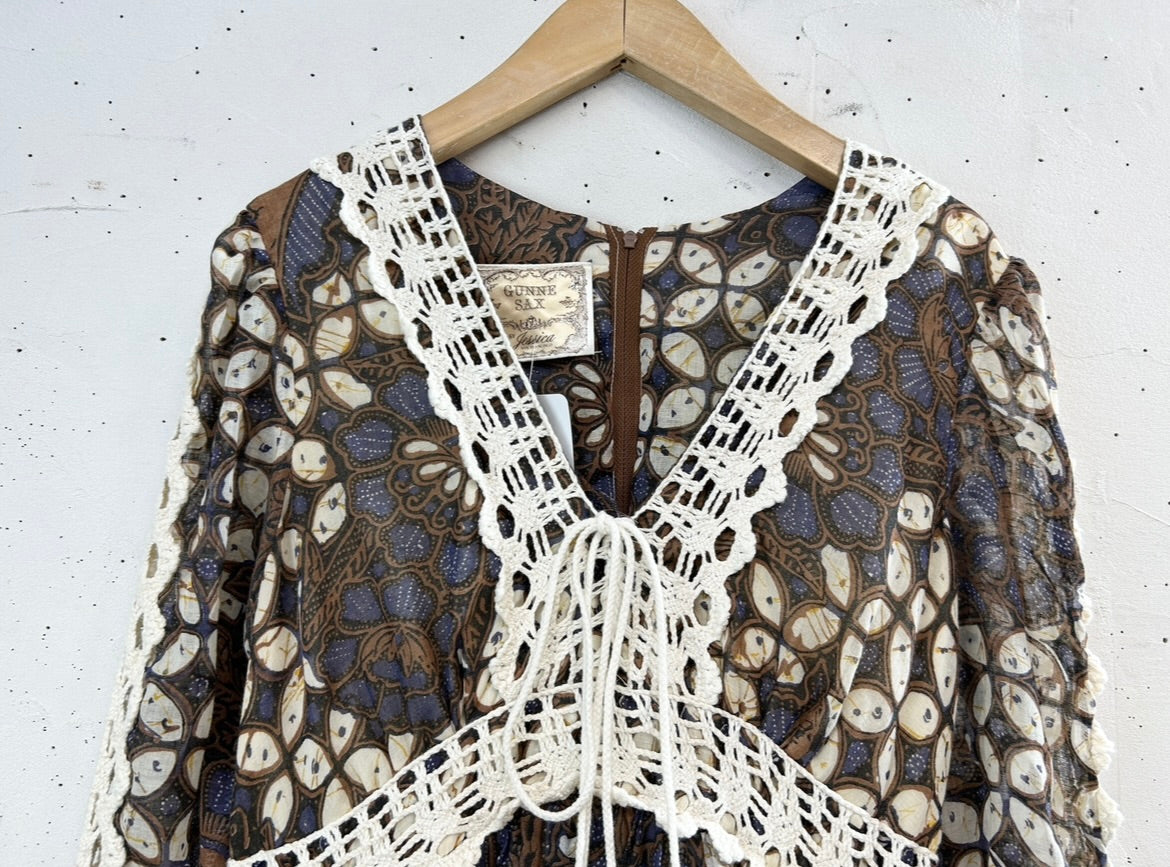 ’70s Vintage Dress でかタグ〜GUNNE SAX〜[E32310]