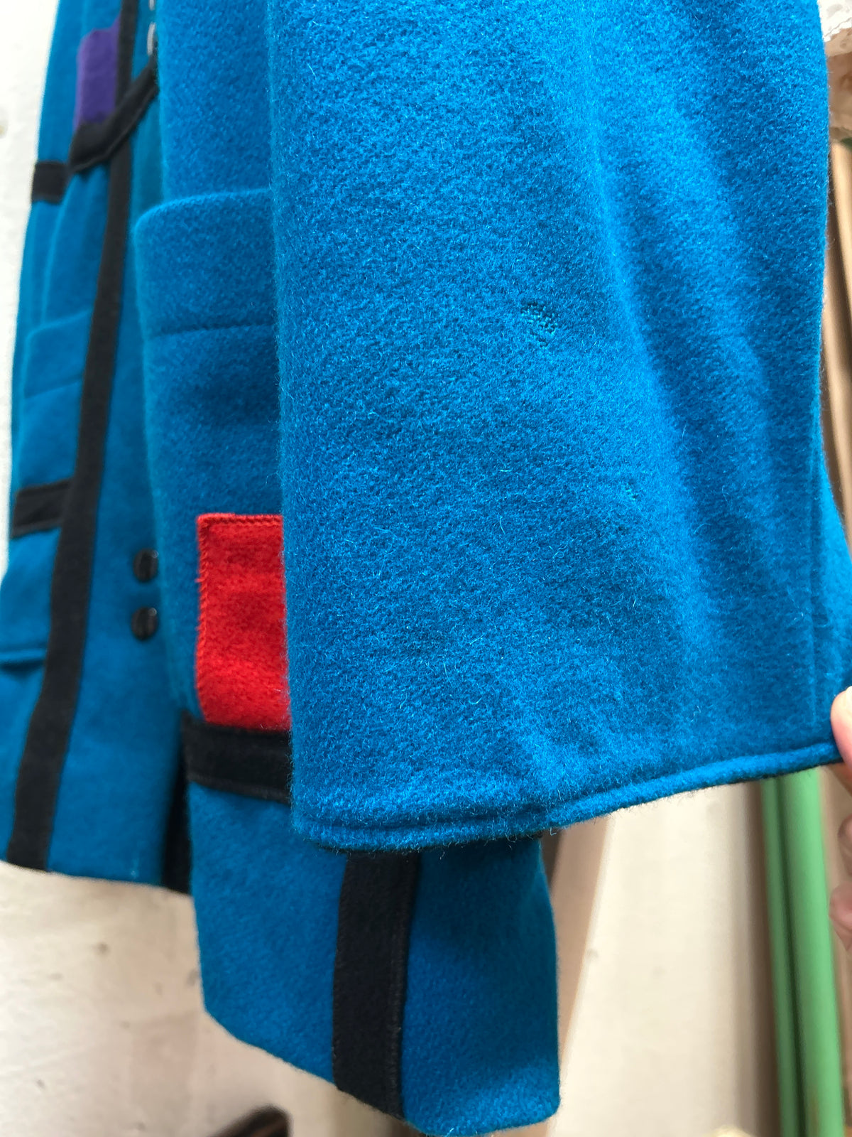 Vintage wool Mondrian Coat [J34123]