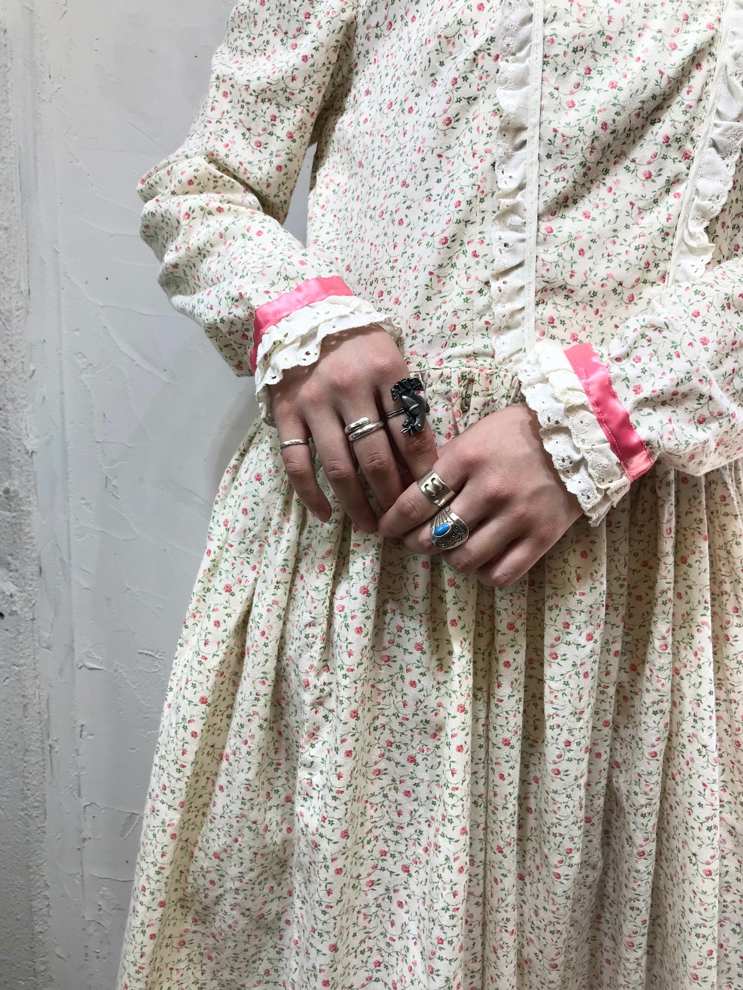 ’70s Vintage Flower Dress [G24598]