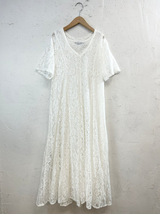 Vintage Lace Dress MADE IN INDIA [C31825]
