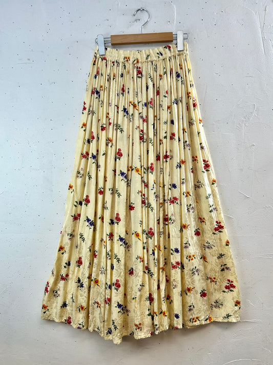 Vintage Rayon Skirt MADE IN INDIA [F30548]