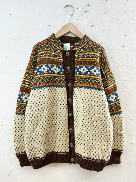 Vintage Nordic Knit Cardigan [A29331]
