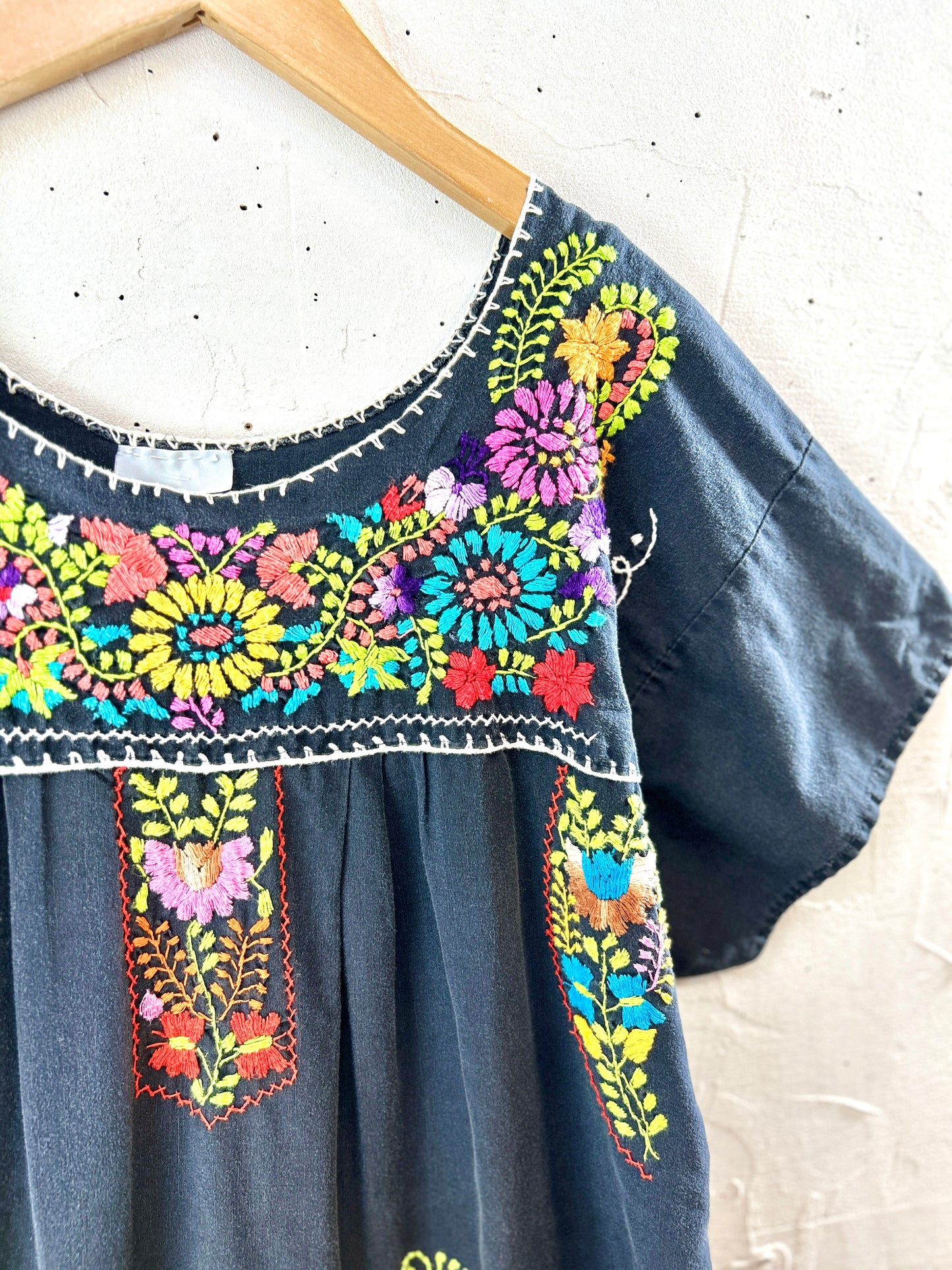 Vintage Mexican Embroiled Dress [H30819]