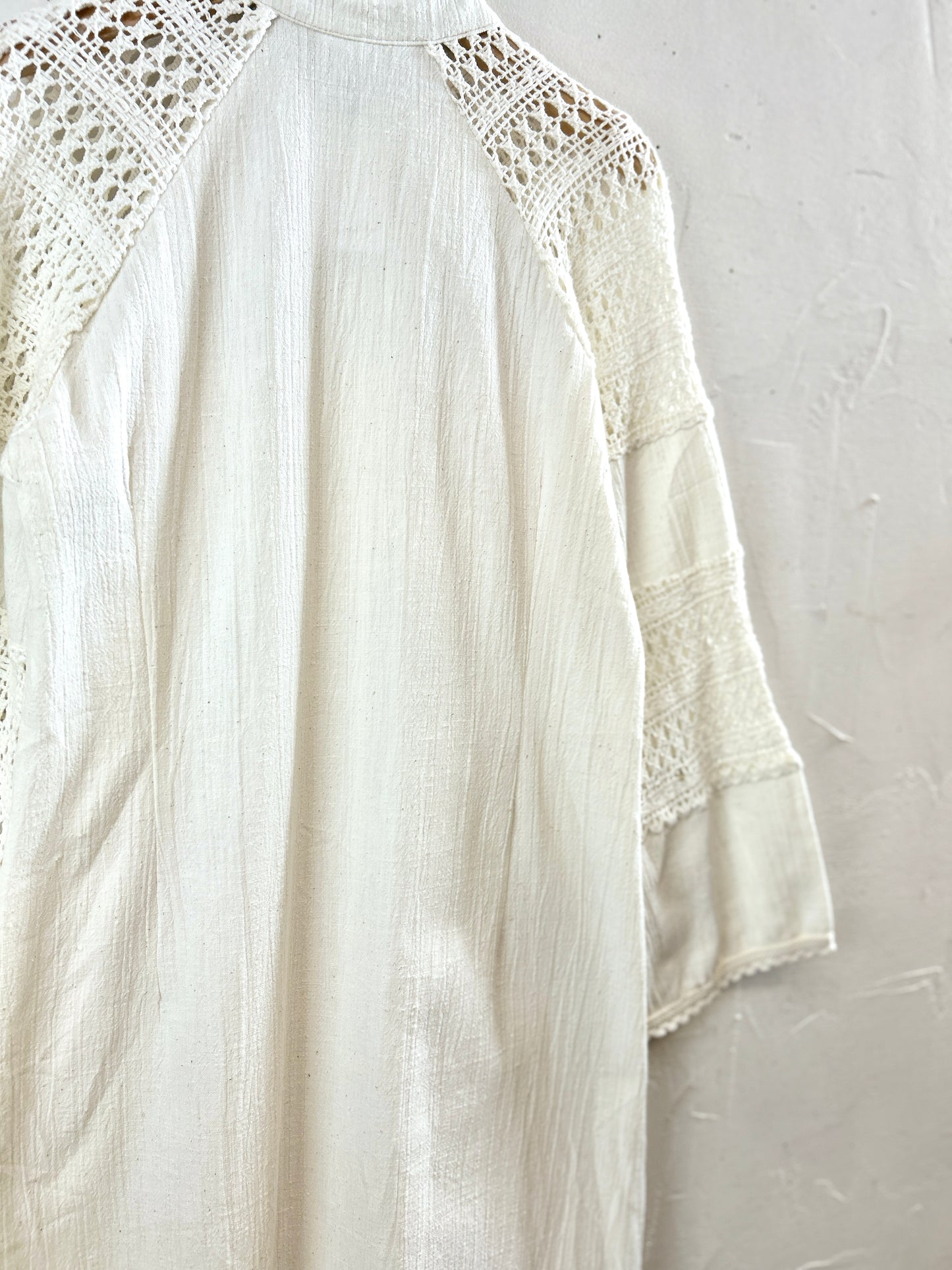 '70s Vintage White Dress 〜Via!〜 MADE IN USA [I30362]