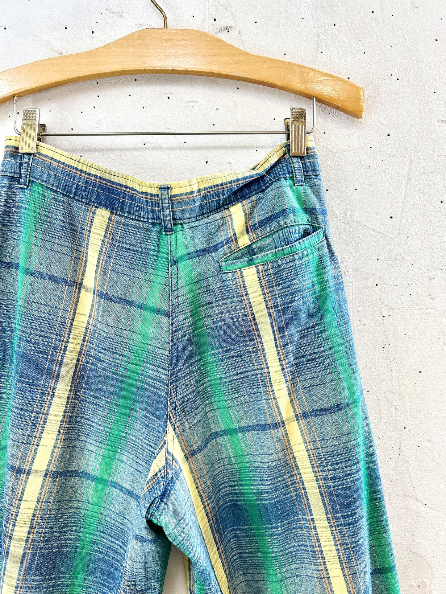 Vintage Plaid Denim Pants [J30559]