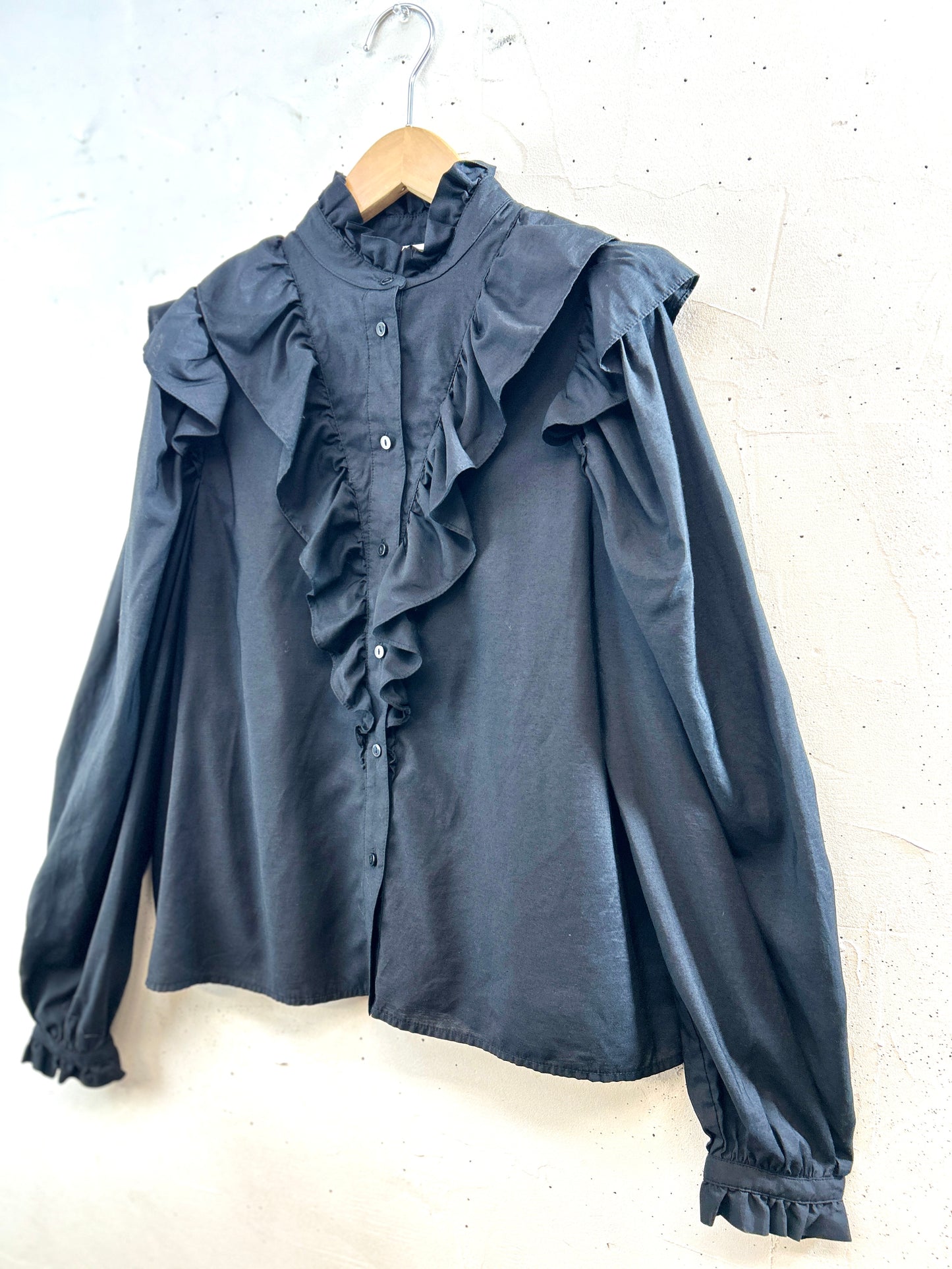Vintage Black Blouse  [K30862]