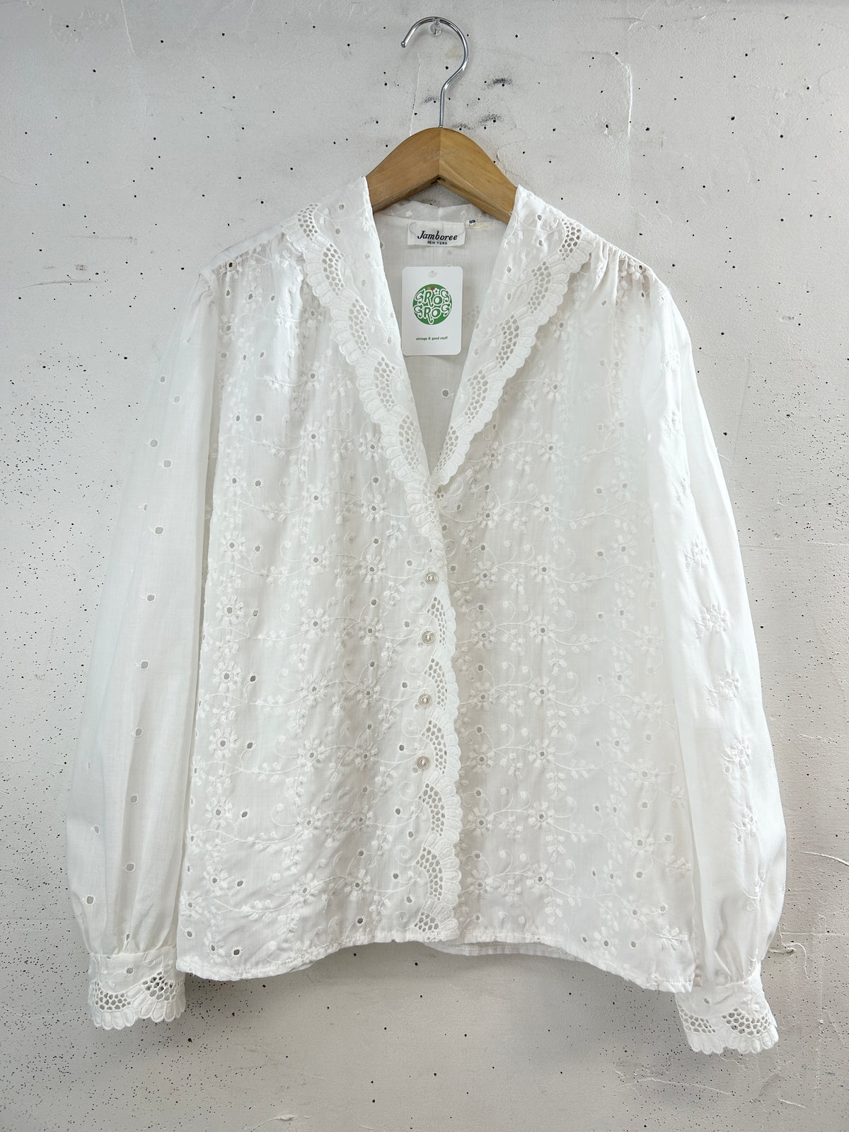 Vintage White Blouse [I33742]