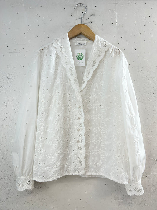 Vintage White Blouse [I33742]