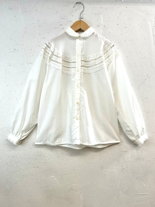 Vintage White Blouse [A31437]
