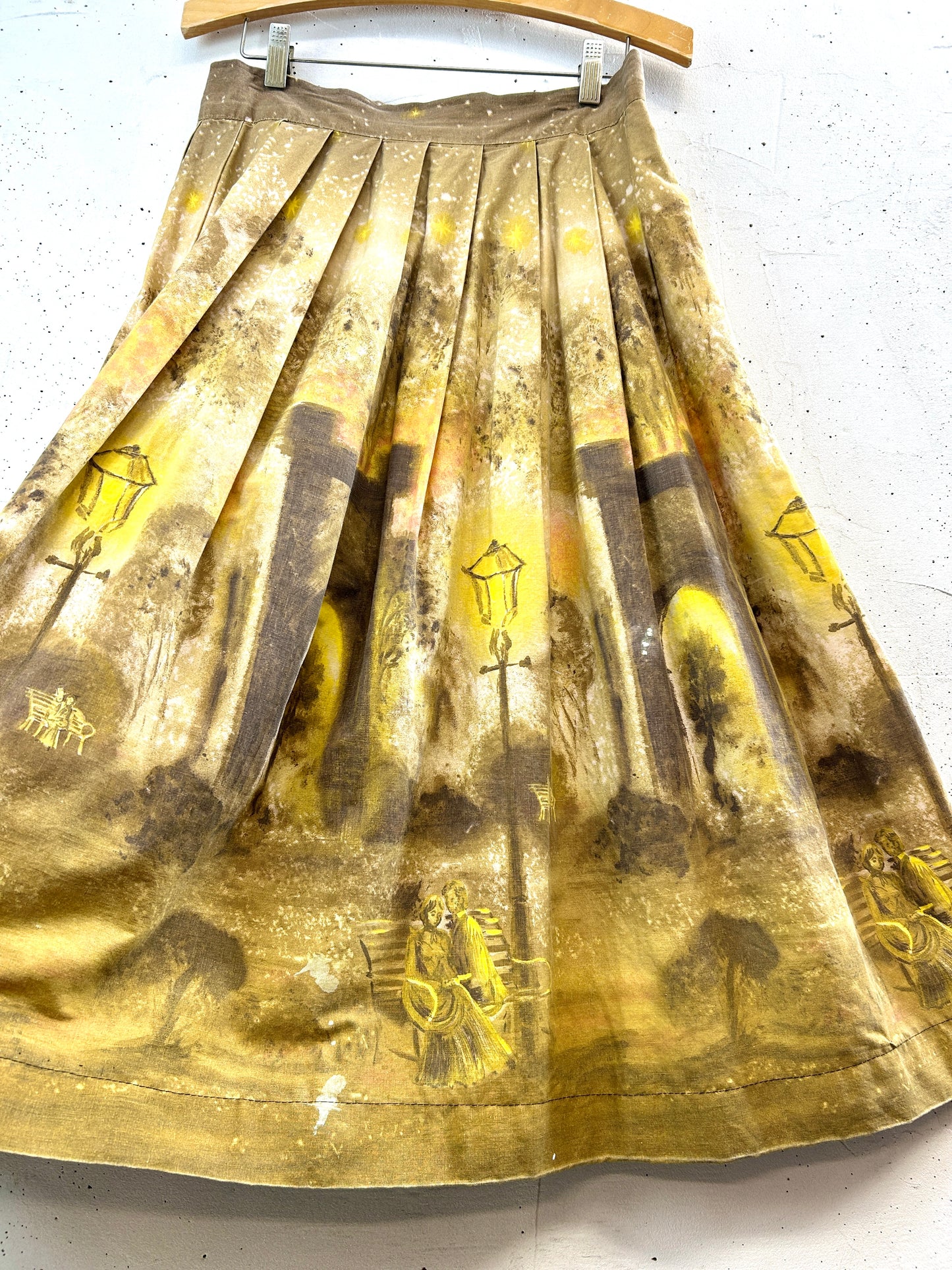 '50s Vintage End Pattern Skirt [E32549]