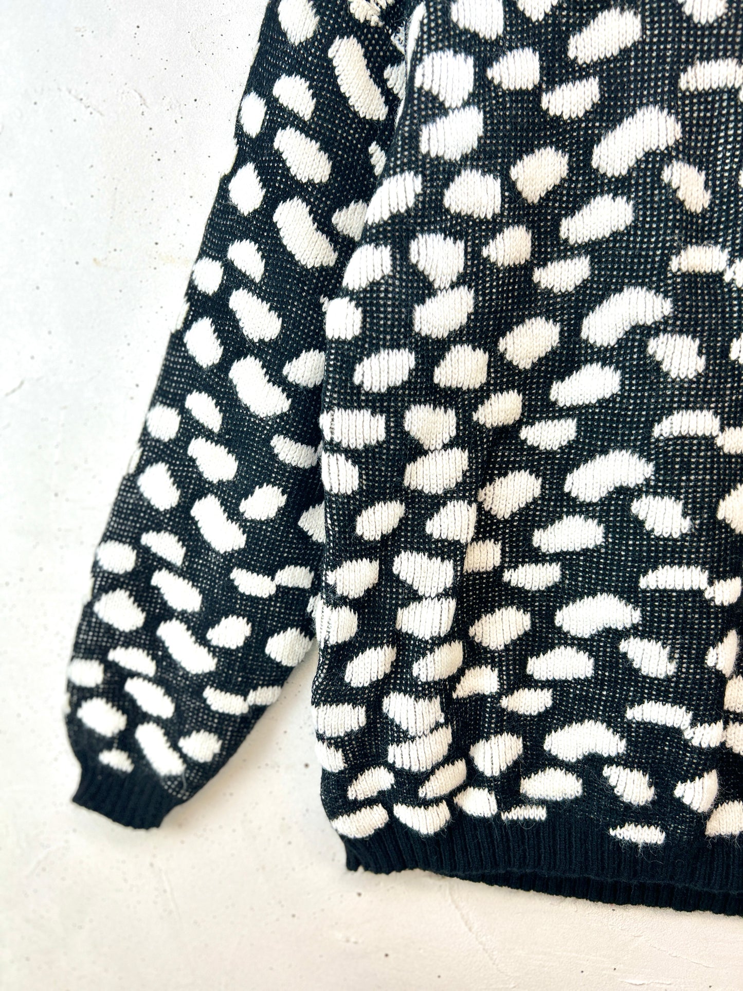 ’80s Vintage Fancy Knit Sweater MADE IN USA［J30668]