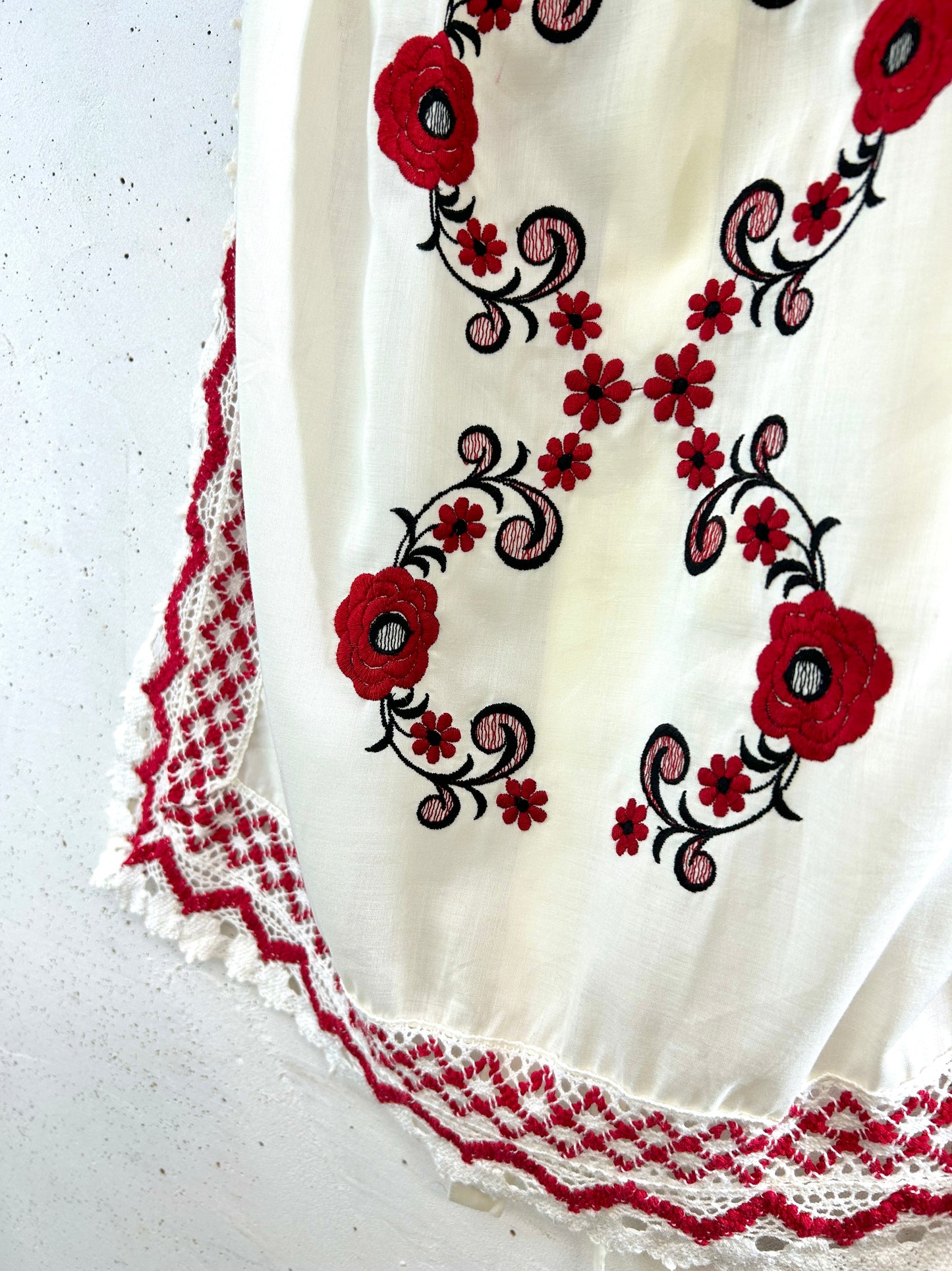 Vintage Embroidery Apron [F32914]
