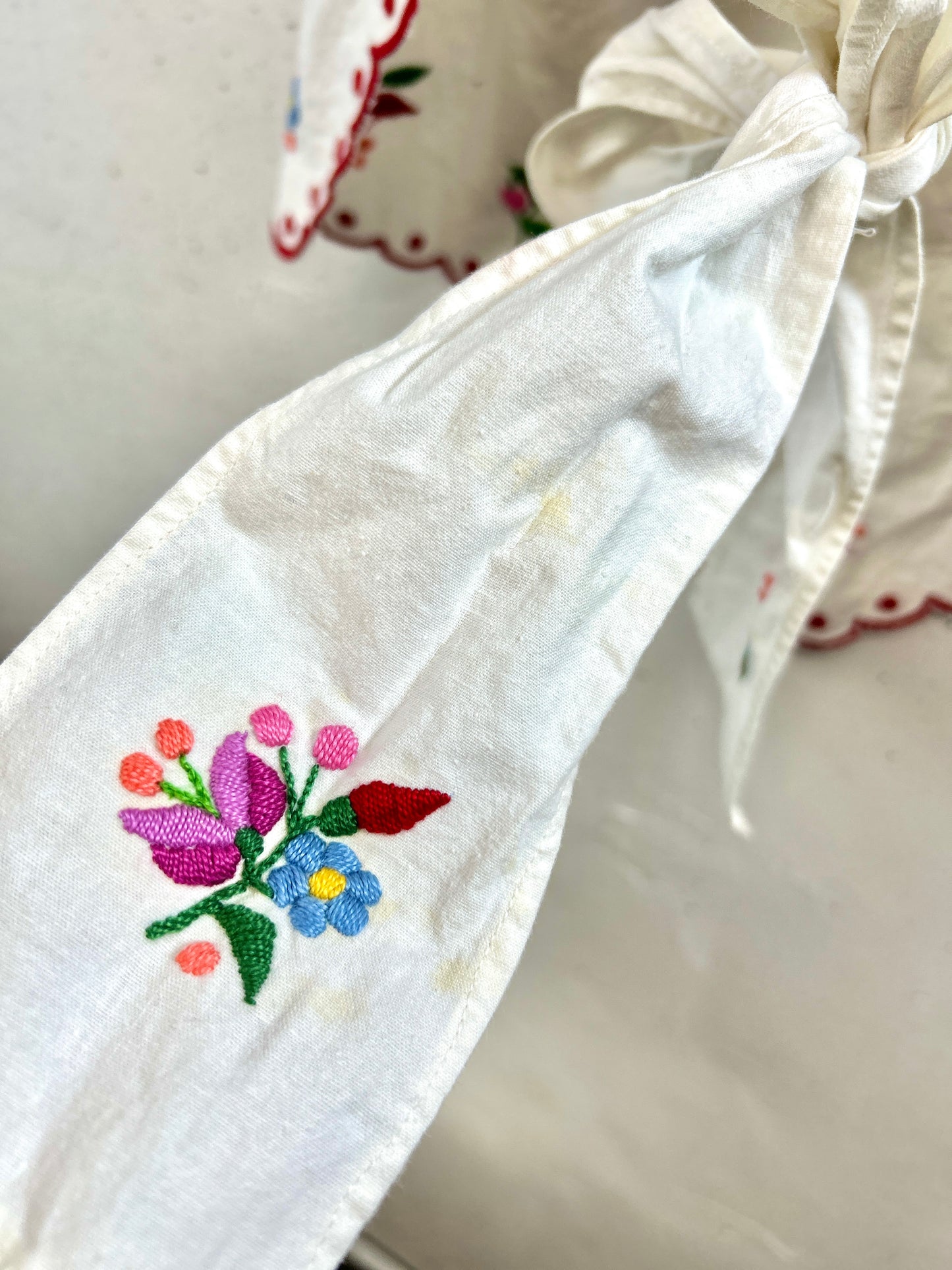 Vintage Embroidery Apron [A31292]