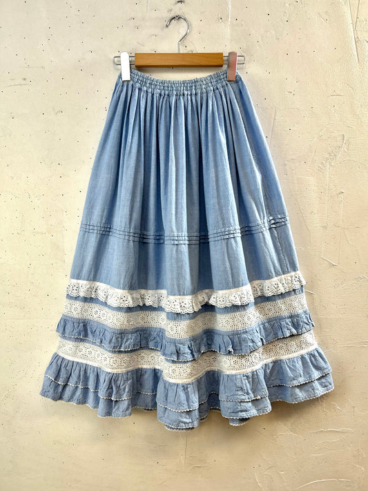 Vintage Tiered Skirt [F30506]
