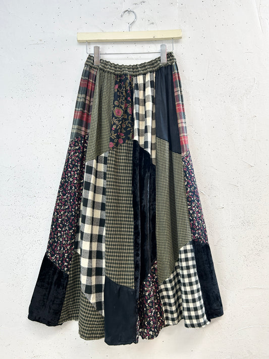 Vintage Crazy Patch Skirt [I34019]