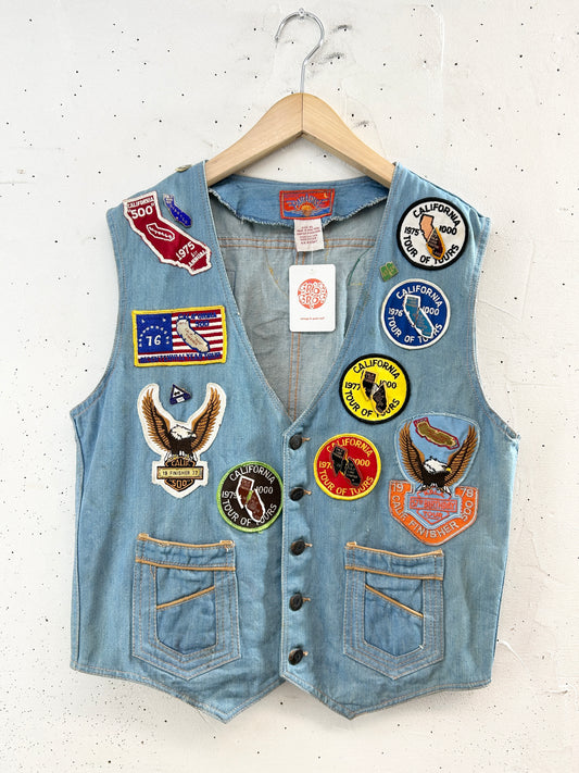 '70s Vintage Patch Vest [K30781]