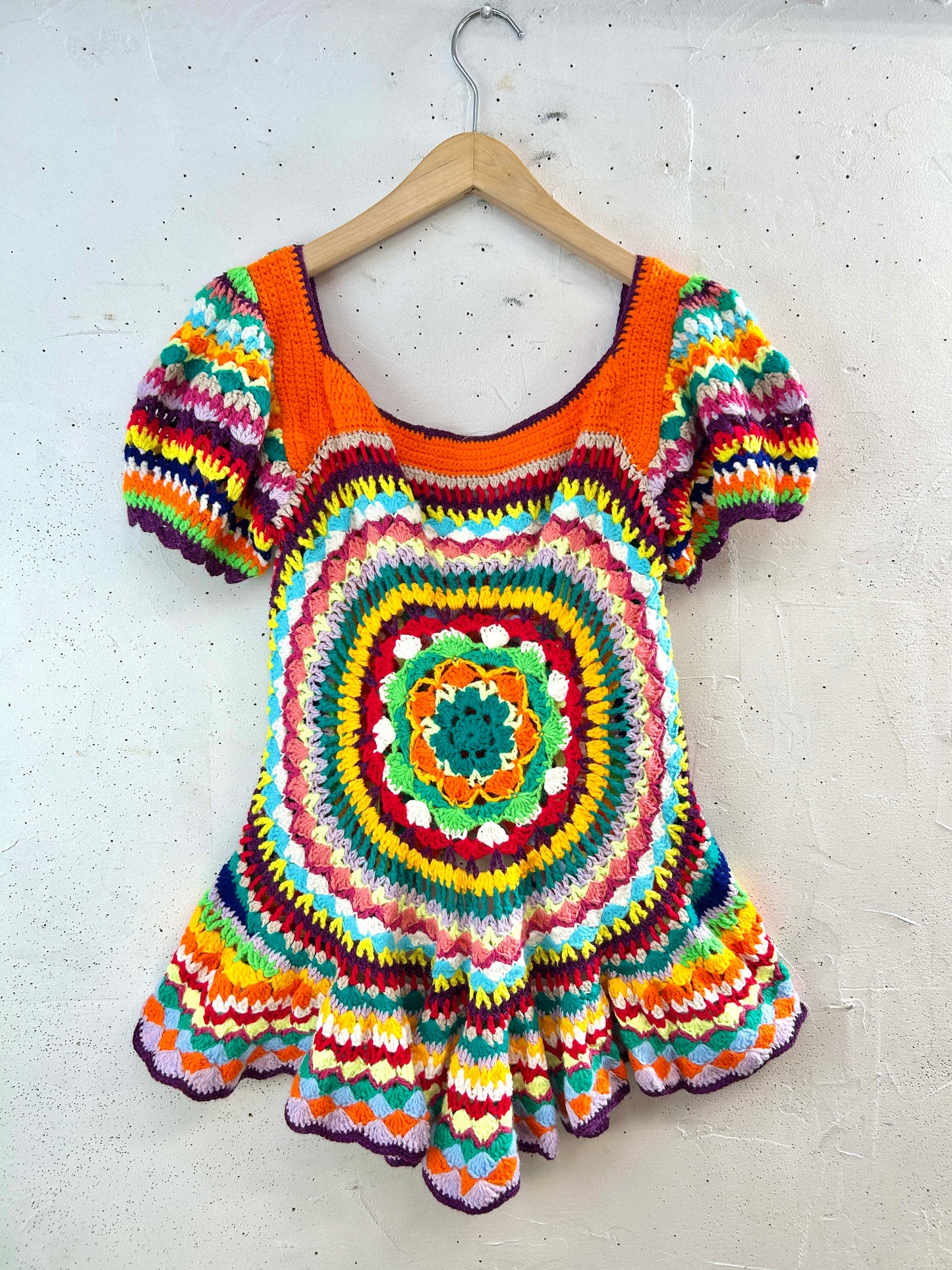Vintage Granny Square Knit  [H33599]