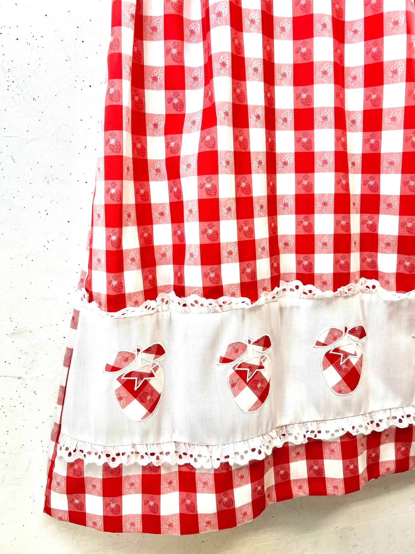 Vintage Dress ‘70s Strawberry [H30838]