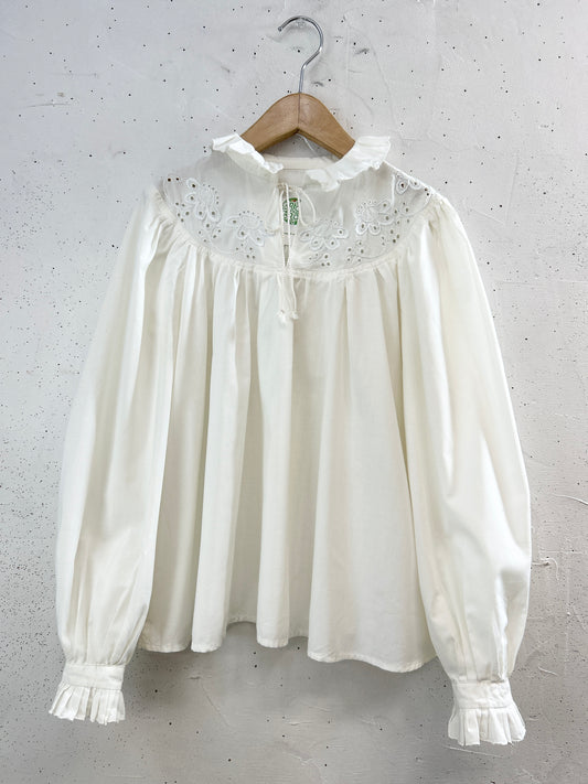 Vintage White Blouse [F32825]