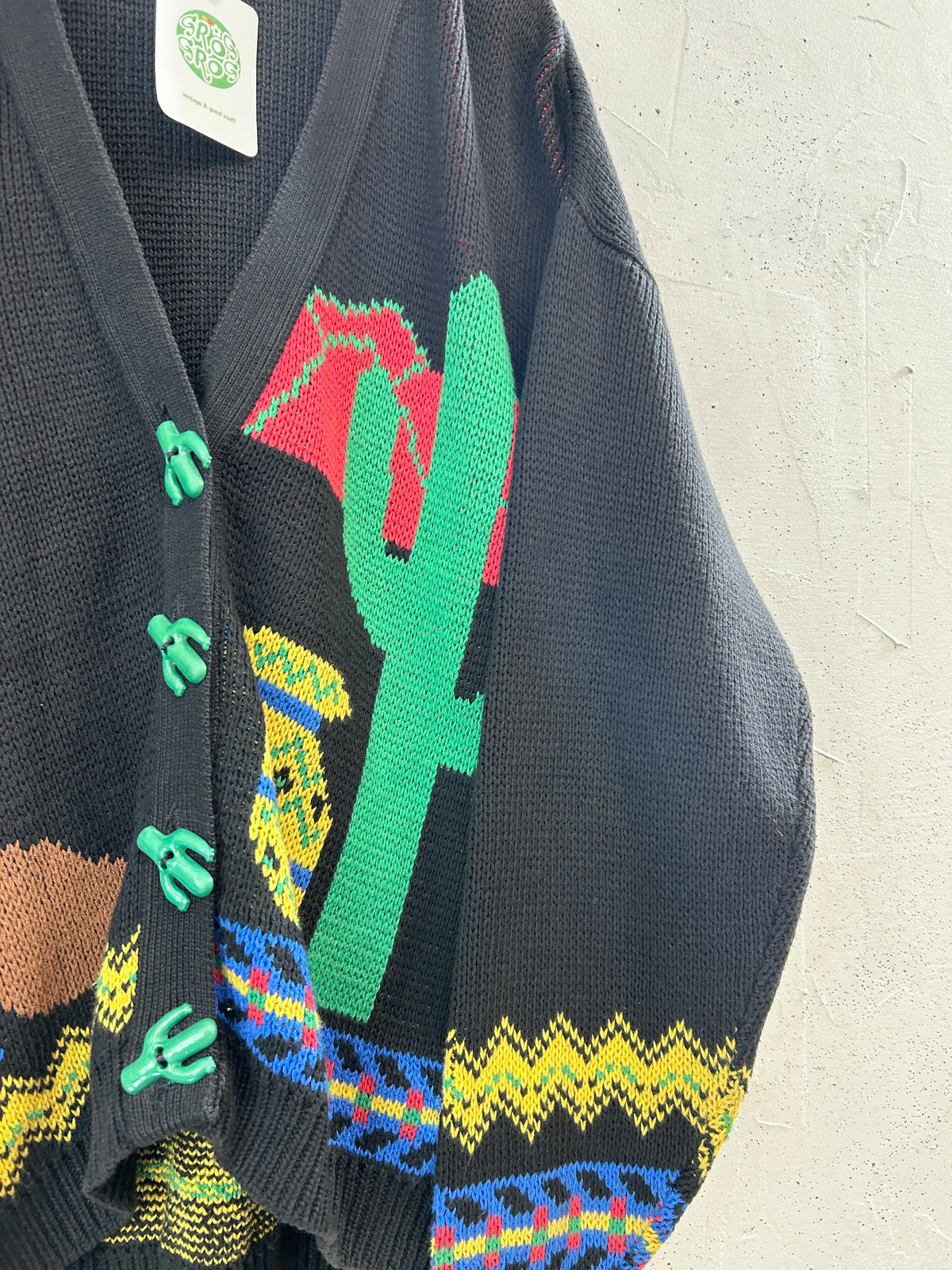 Vintage Cotton Knit Cardigan 〜MADE IN USA〜 [J34215]