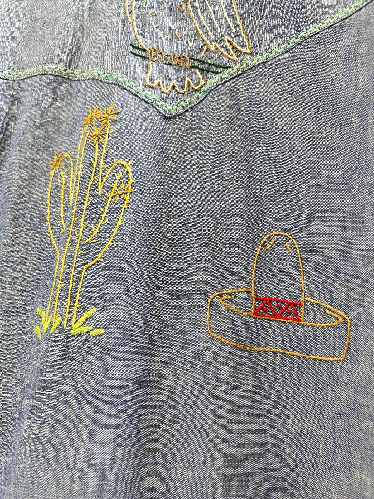 '70sVintage Chambray Shirt[I33801]